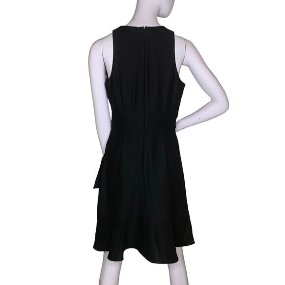 Banana Republic Women Dress Black Sleeveless Size 2 asymmetrical flare - Picture 4 of 9